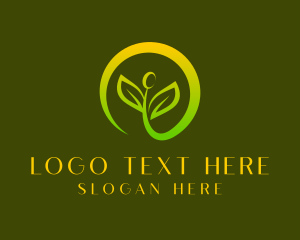 Botanical - Organic Sprout Leaf logo design