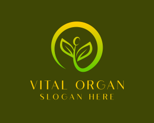 Organic Sprout Leaf logo design