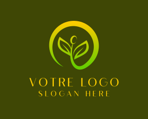 Organic - Organic Sprout Leaf logo design