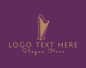 Musical String Harp Logo