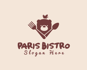 Bear Spoon Fork Restaurant logo design