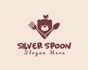 Bear Spoon Fork Restaurant logo design