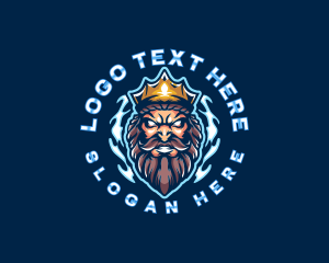 Poseidon God King logo design