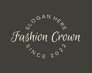 Fashion Emblem Wordmark logo design