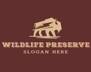 Wildlife Bull Animal logo design