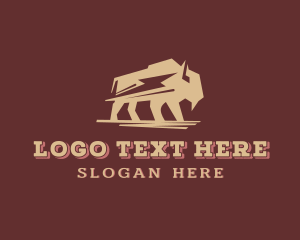 Wildlife Bull Animal Logo