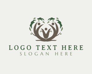 Eco - Family Tree Love logo design
