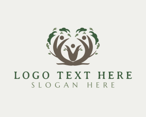 Family - Family Tree Love logo design