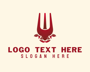 Horns - Bull Stake Restaurant logo design