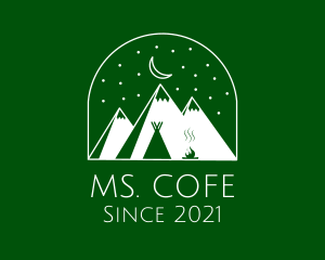 Evening - Evening Mountain Camp logo design