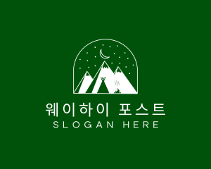 Evening Mountain Camp logo design