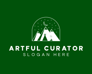 Evening Mountain Camp logo design