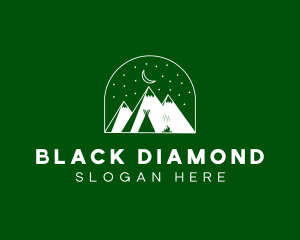 Evening Mountain Camp logo design