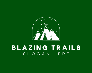 Evening Mountain Camp logo design