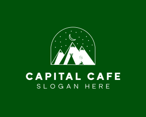 Evening Mountain Camp logo design