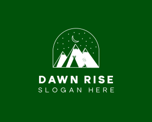 Evening Mountain Camp logo design