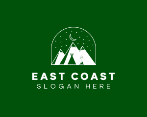 Evening Mountain Camp logo design