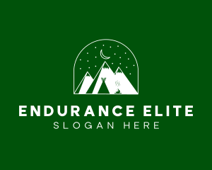 Evening Mountain Camp logo design