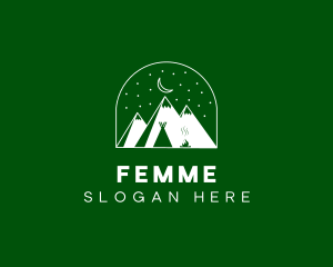 Evening Mountain Camp logo design