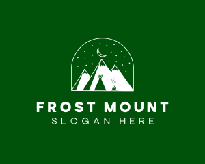 Evening Mountain Camp logo design