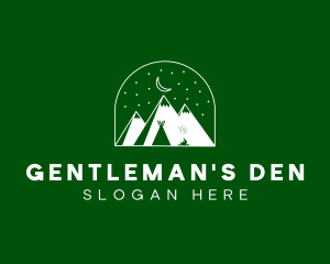 Evening Mountain Camp logo design