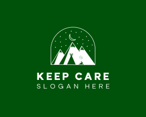 Evening Mountain Camp logo design