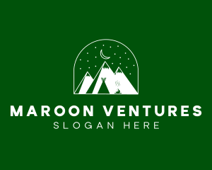 Evening Mountain Camp logo design