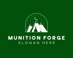 Evening Mountain Camp logo design