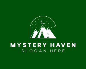 Evening Mountain Camp logo design