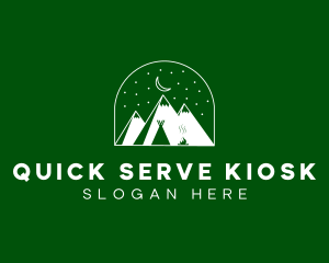 Evening Mountain Camp logo design