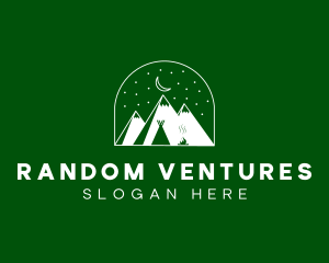 Evening Mountain Camp logo design