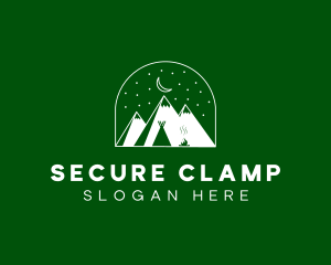 Evening Mountain Camp logo design