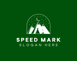 Evening Mountain Camp logo design