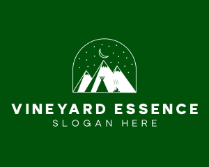 Evening Mountain Camp logo design