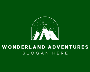 Evening Mountain Camp logo design