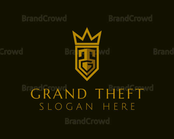 Golden Crown Letter TG Logo