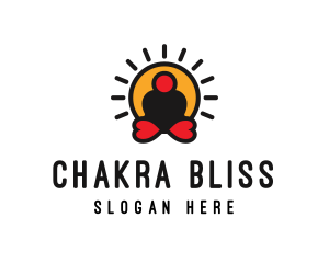 Chakra - Love Yoga Wellness logo design