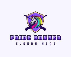 Unicorn Rifle Gaming logo design