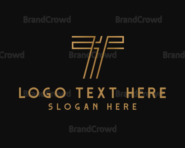 Luxury Modern Business Letter T Logo