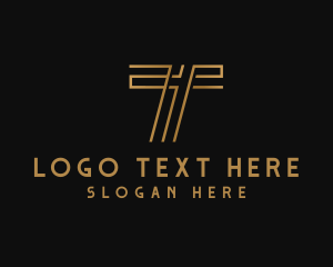 Luxury Modern Business Letter T Logo