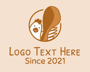 Hen - Chicken Leg Badge logo design