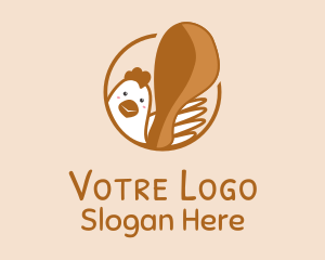 Chicken Leg Badge Logo