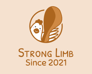 Leg - Chicken Leg Badge logo design