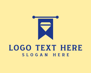 Elegant - Polygon Diamond Banner logo design