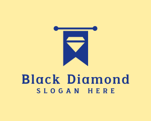 Polygon Diamond Banner logo design