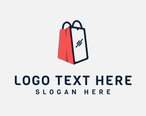 Shopping Bag - Mobile Phone Shopping logo design