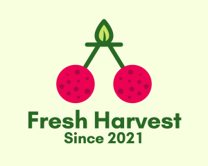 Fresh Cherry Fruit  logo design