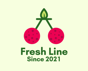 Fresh Cherry Fruit  logo design