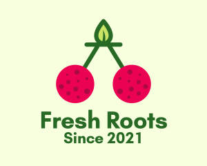 Fresh Cherry Fruit  logo design