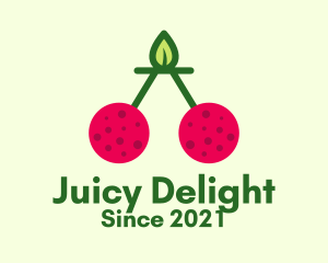Juicy - Fresh Cherry Fruit logo design